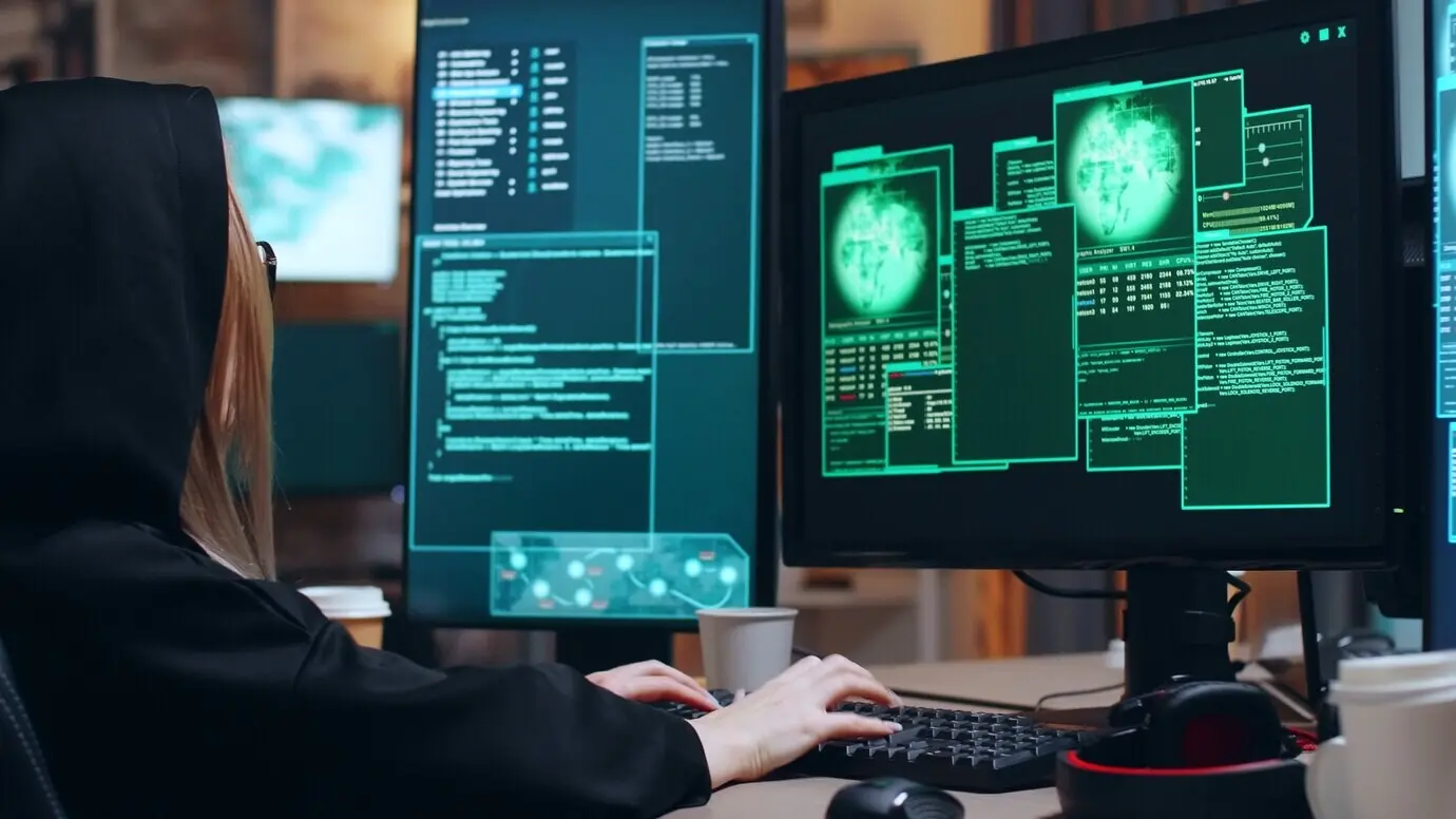 An organized female hacker and her team are stealing information from a government server using supercomputers.